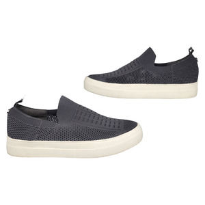 Steve Madden Shoes Woens 8.5 Gray White Knit Crochet Slip On Comfy Breathable